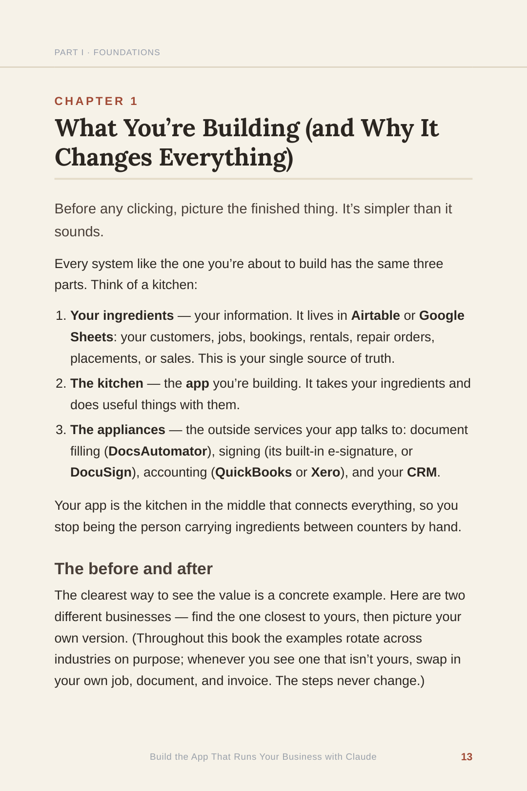 Chapter 1 — What You're Building